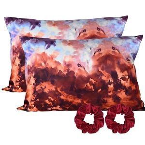 2pcs satin pillowcase Halloween autumn decor